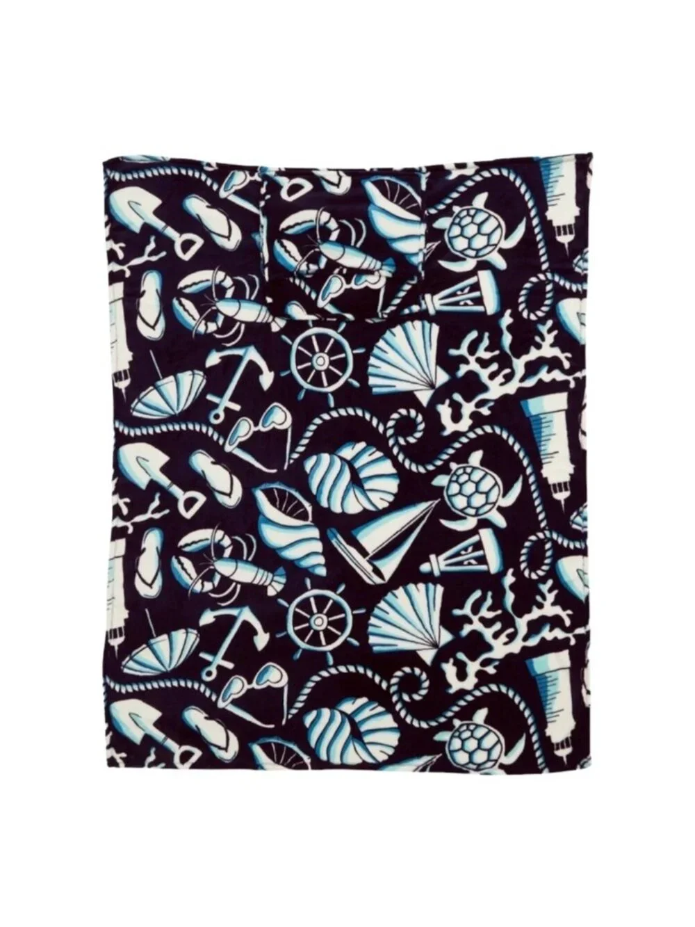 Vera Bradley Shore Enough Plush Fleece Travel Blanket